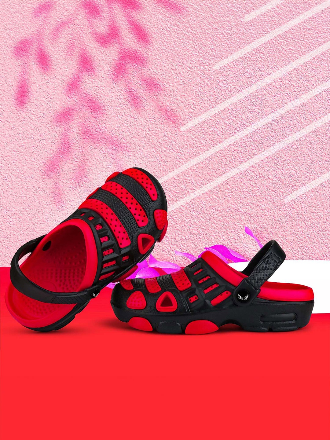 

BERSACHE Boys Pack Of 2 Clogs Flip-Flops, Red
