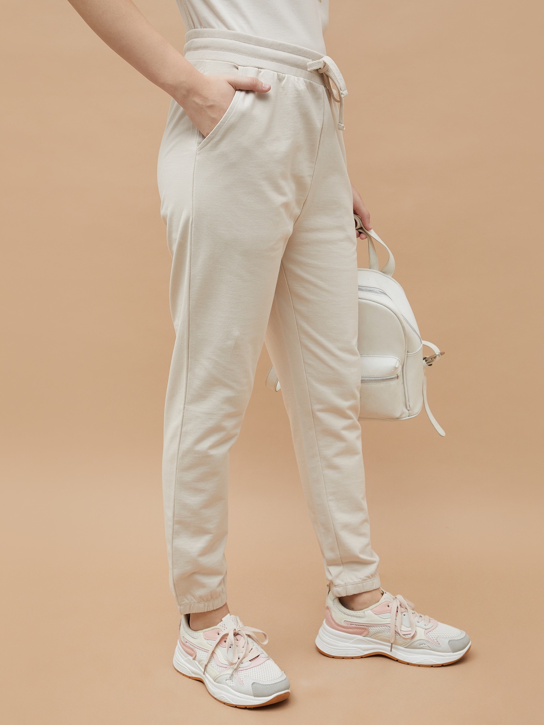 

Fame Forever by Lifestyle Women Straight Fit Trousers, Beige