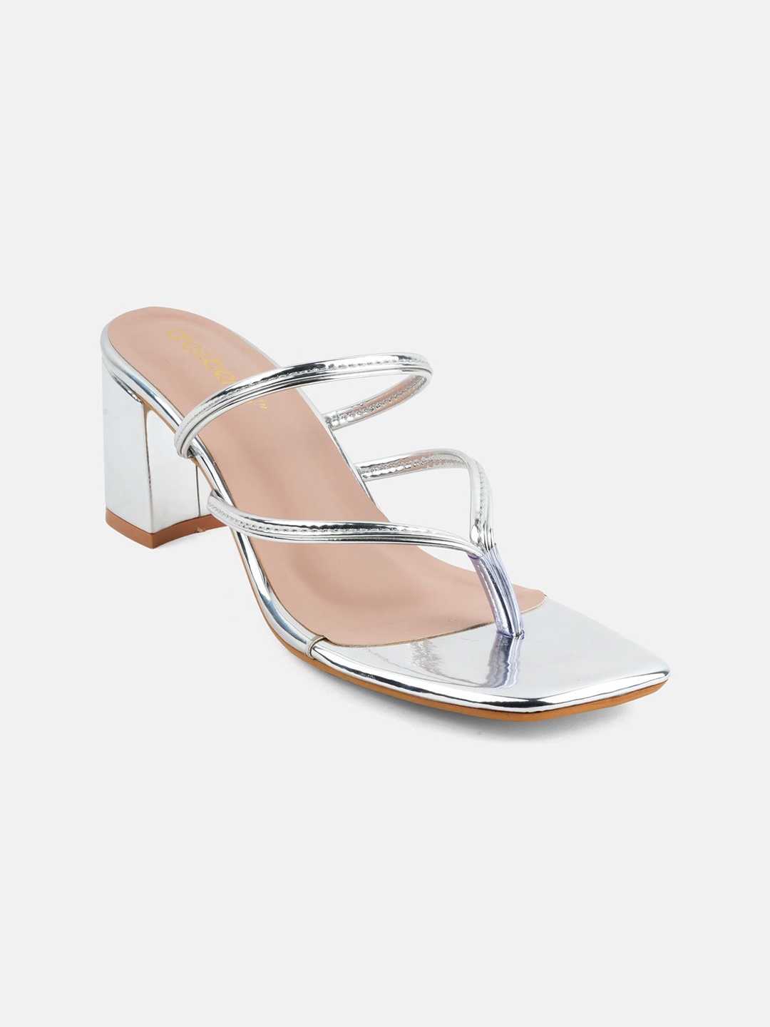 

DressBerry Party Block Sandals, Silver