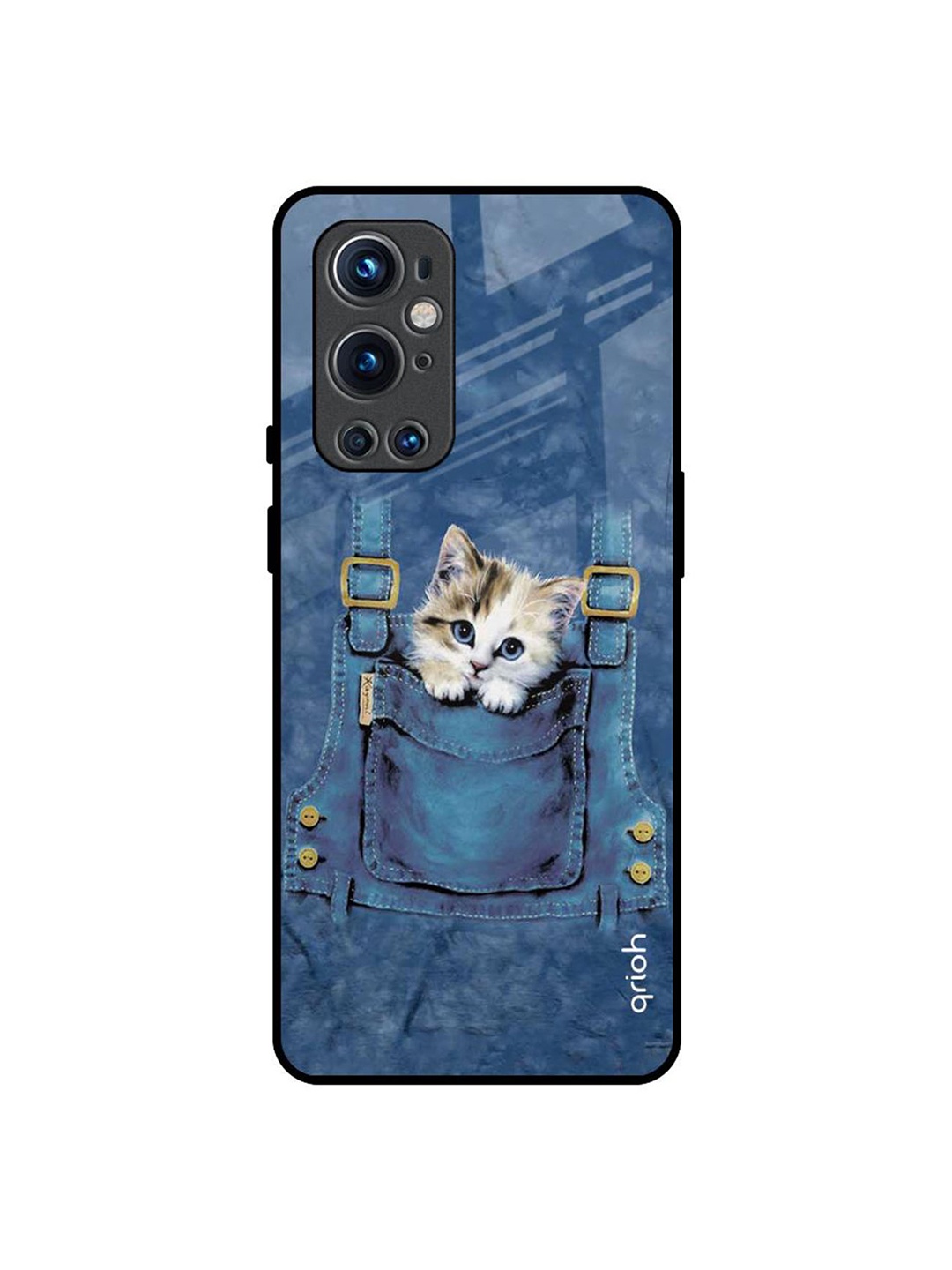 

QRIOH Quirky Printed OnePlus 9 pro Back Case Mobile Accessories, Blue