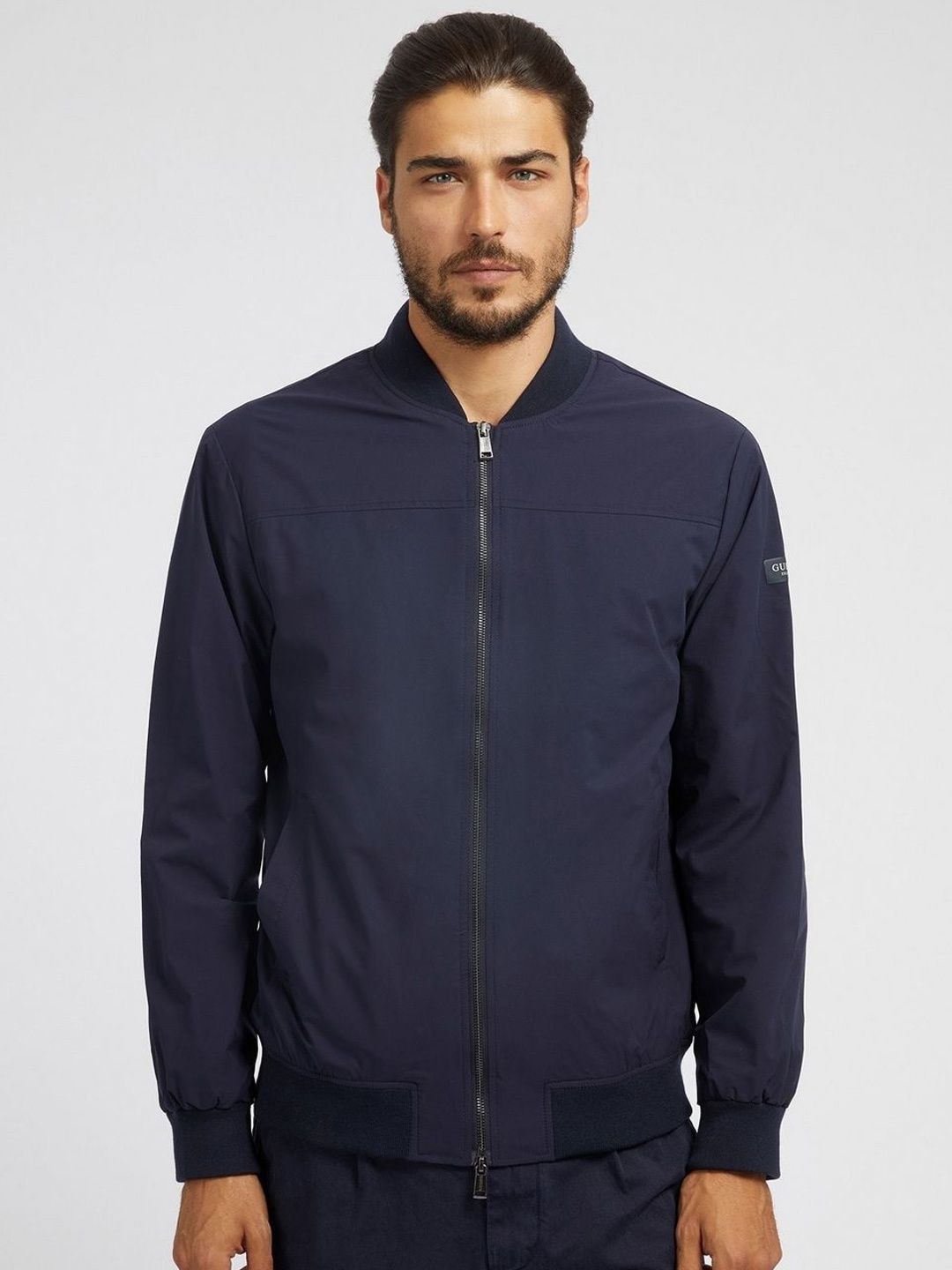 

GUESS Men Bomber Jacket, Blue