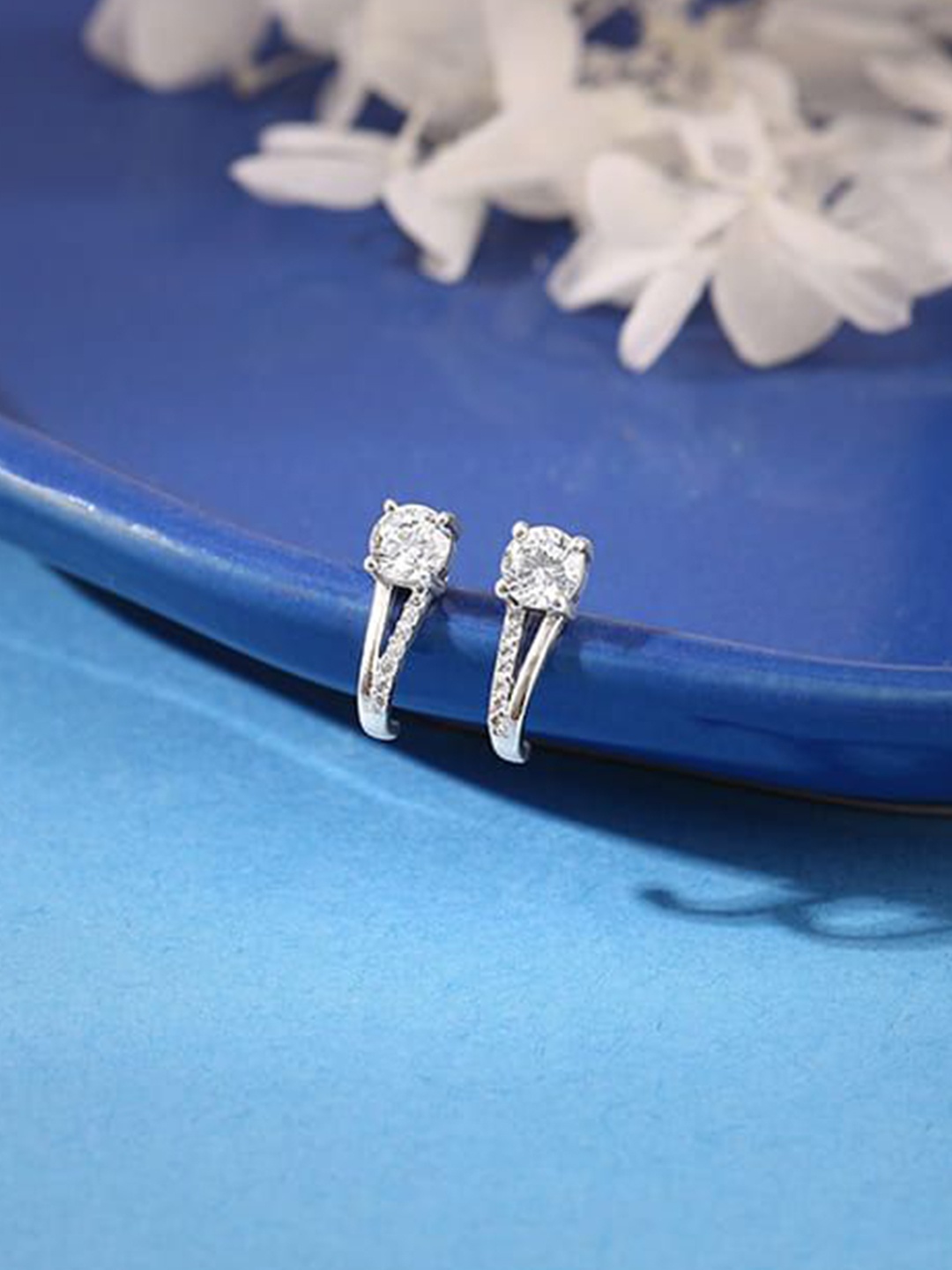 

GIVA Circular Studs Earrings, Silver