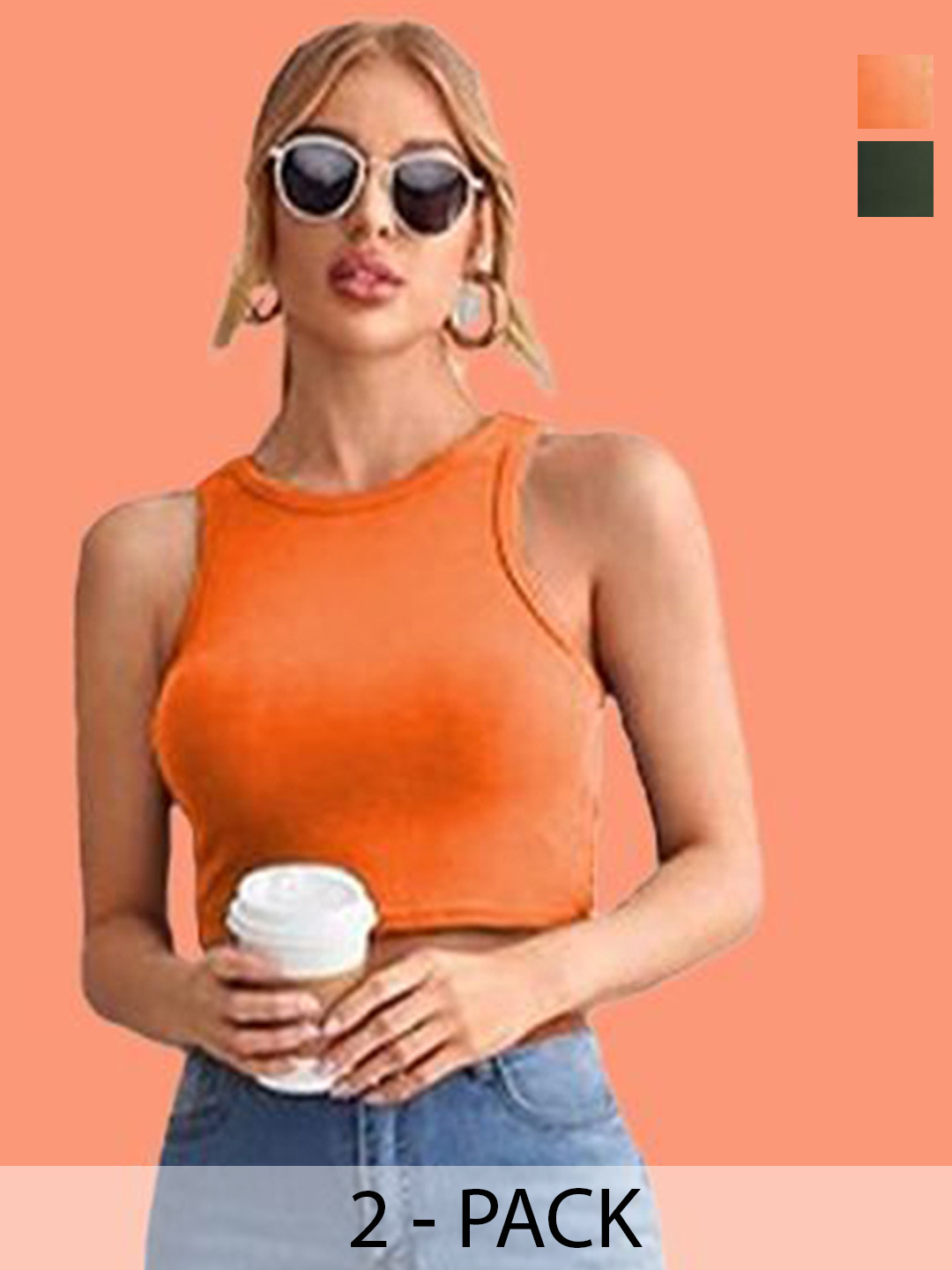 

Mast & Harbour Cotton Crop Top, Multi