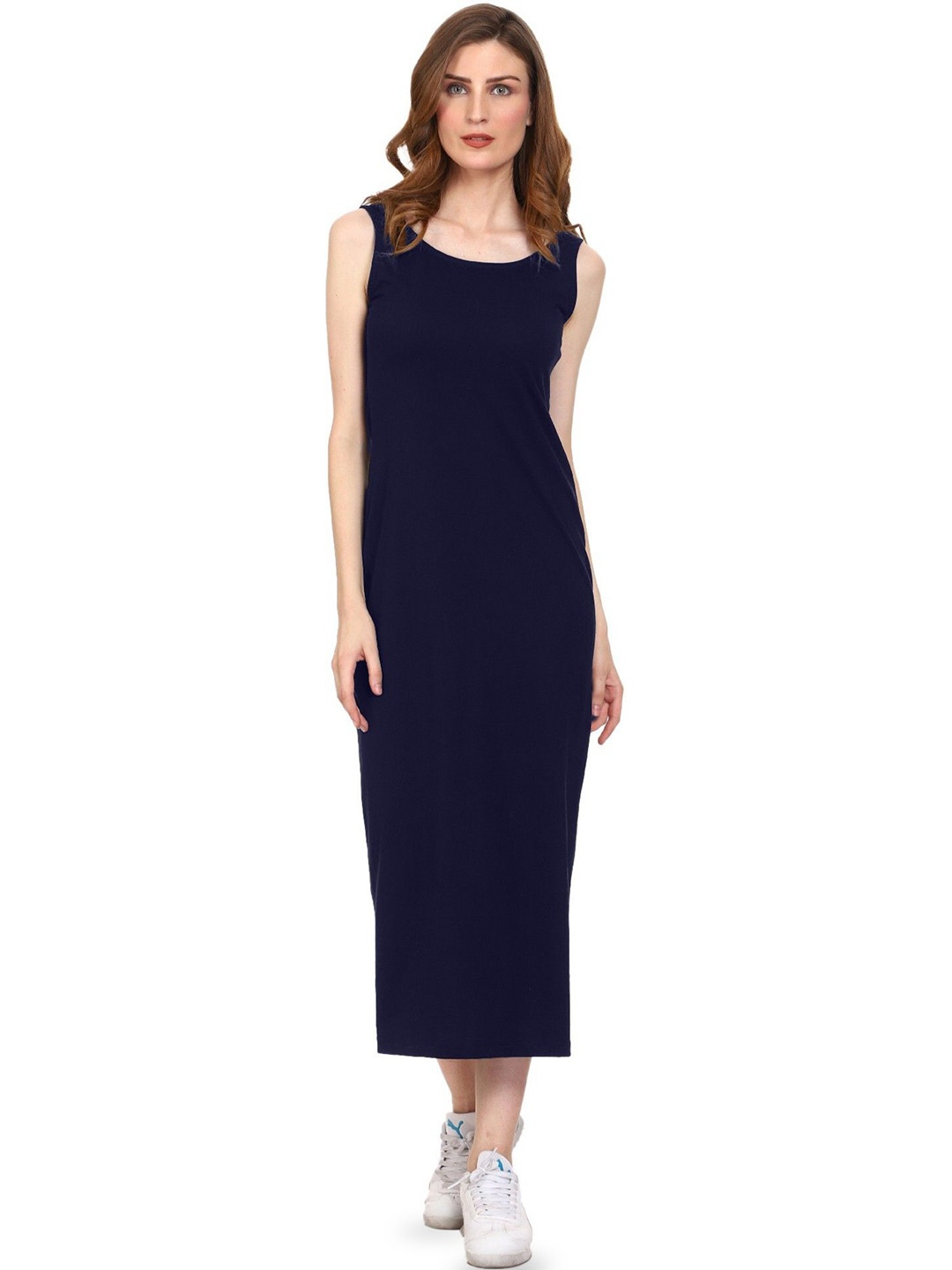 

ROARERS Off-Shoulder A-Line Midi Dress, Navy blue