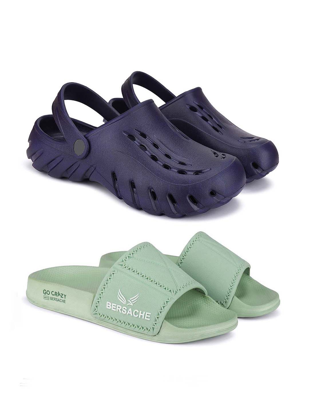 

BERSACHE Men Clogs, Navy blue