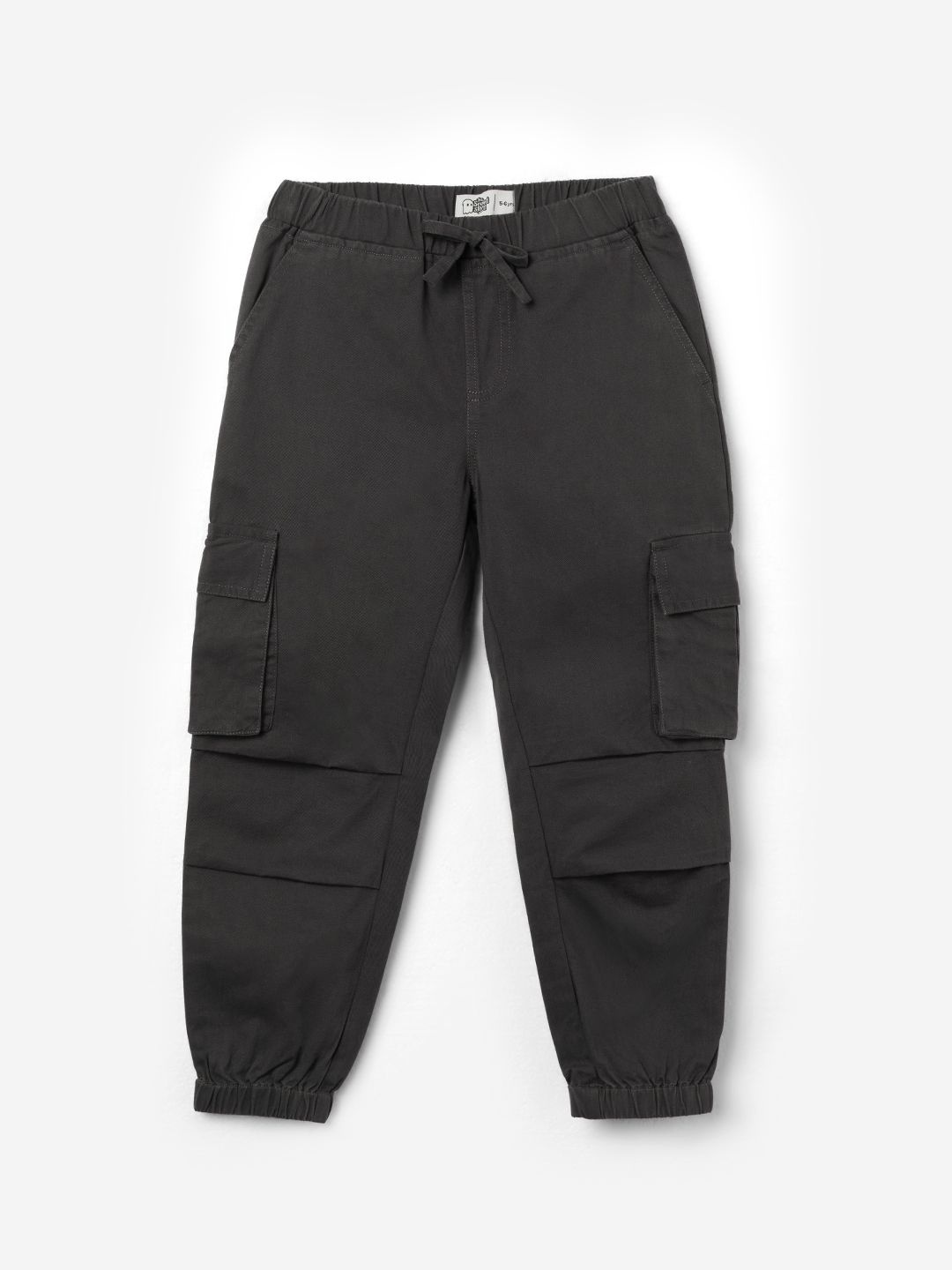 

The Souled Store Boys Solids Charcoal Black Cargos Joggers