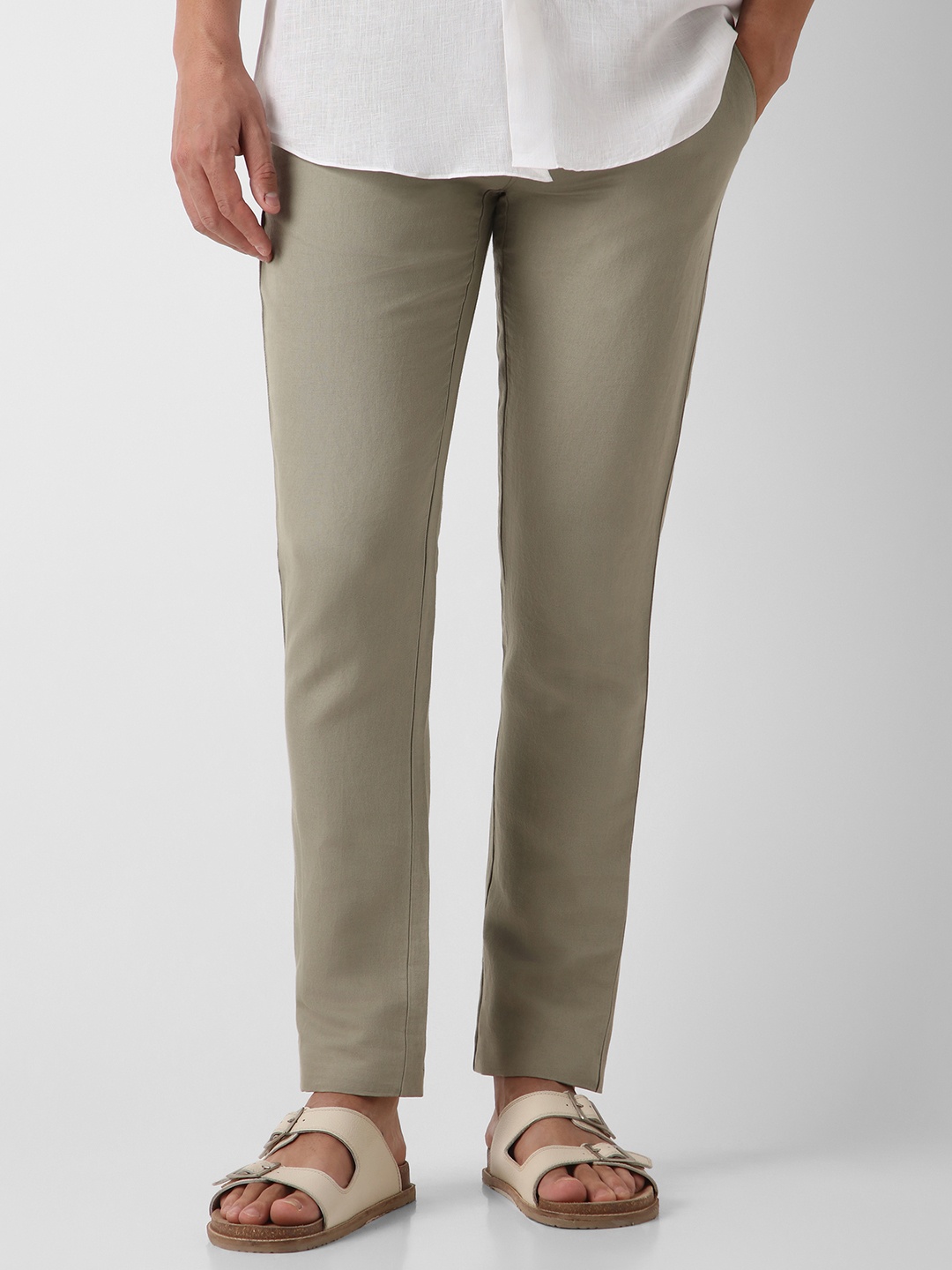 

Louis Philippe Sport Men Slim Fit Trousers, Olive