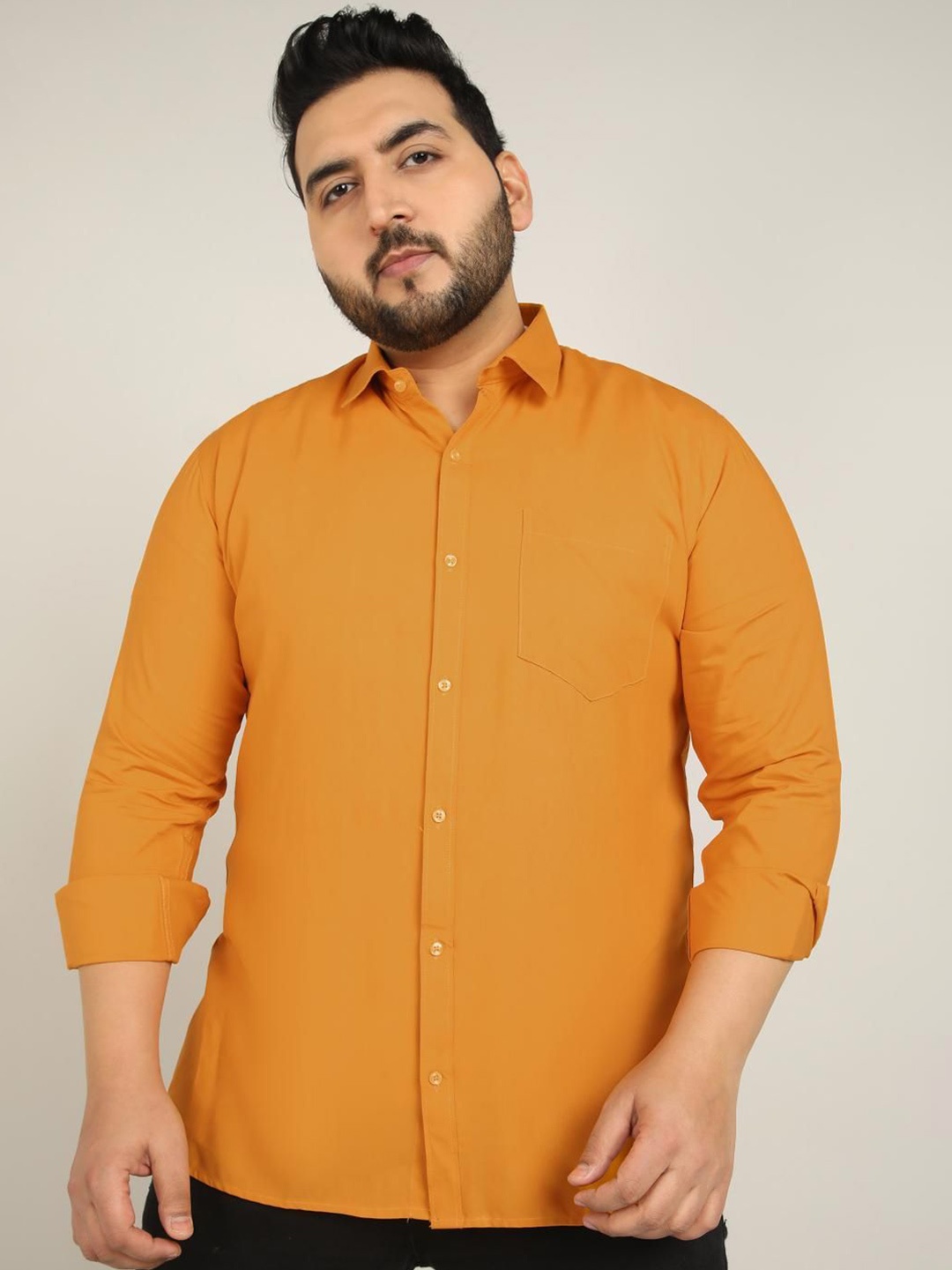 

METRONAUT PLUS Men Classic Opaque Casual Shirt, Orange