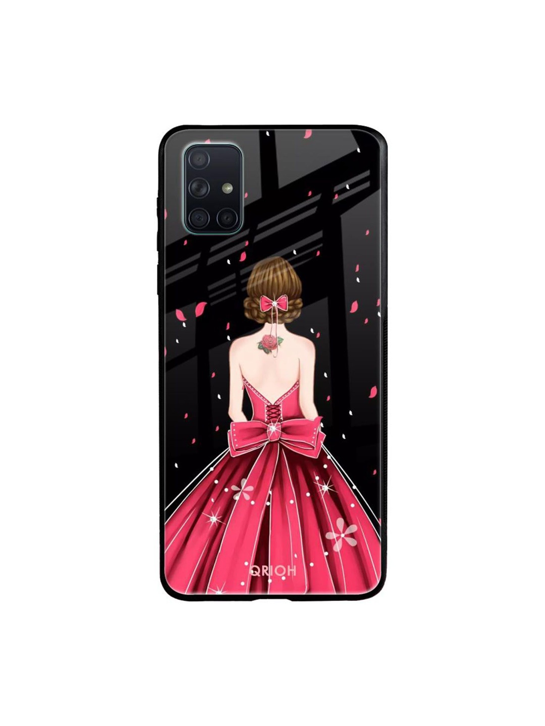 

QRIOH Quirky Printed Samsung Galaxy A71 Back Case Mobile Accessories, Black
