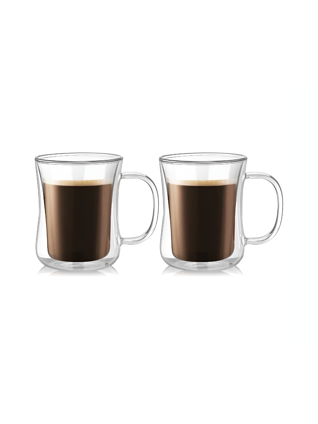 

Baskety Transparent 2 Pieces Glass Glossy Mug 220ml