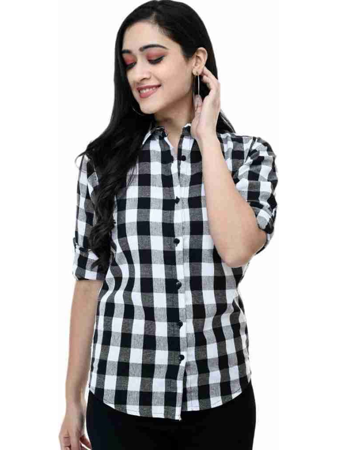 

YLCOMPANY Women Opaque Checked Casual Shirt, Red