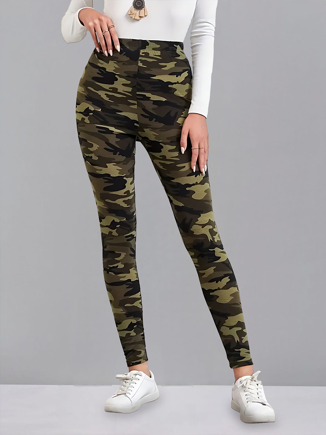 

DTR FASHION Women Printed Jeggings, Green