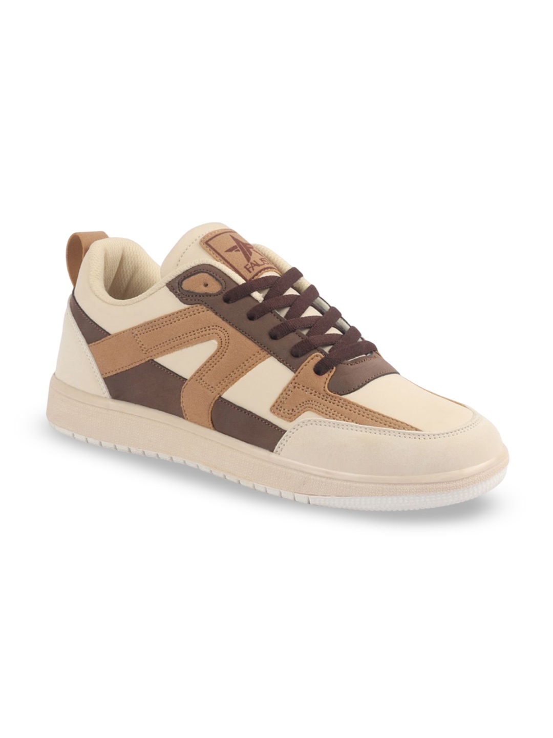 

FAUSTO Men Colourblocked PU Sneakers, Beige