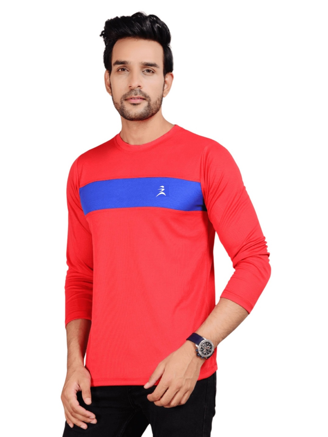 

FICKA Men Brand Logo T-shirt, Red
