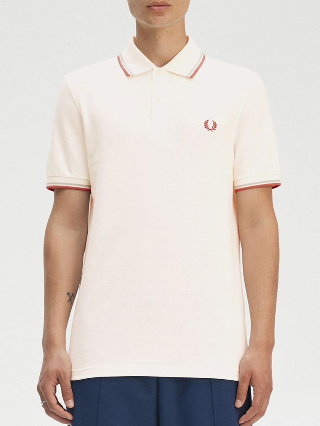 

Fred Perry Men Polo Collar T-shirt, Na