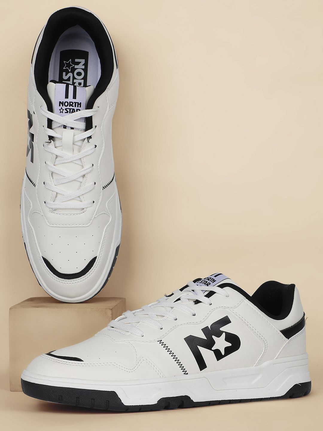 

North Star Men PU Sneakers, White
