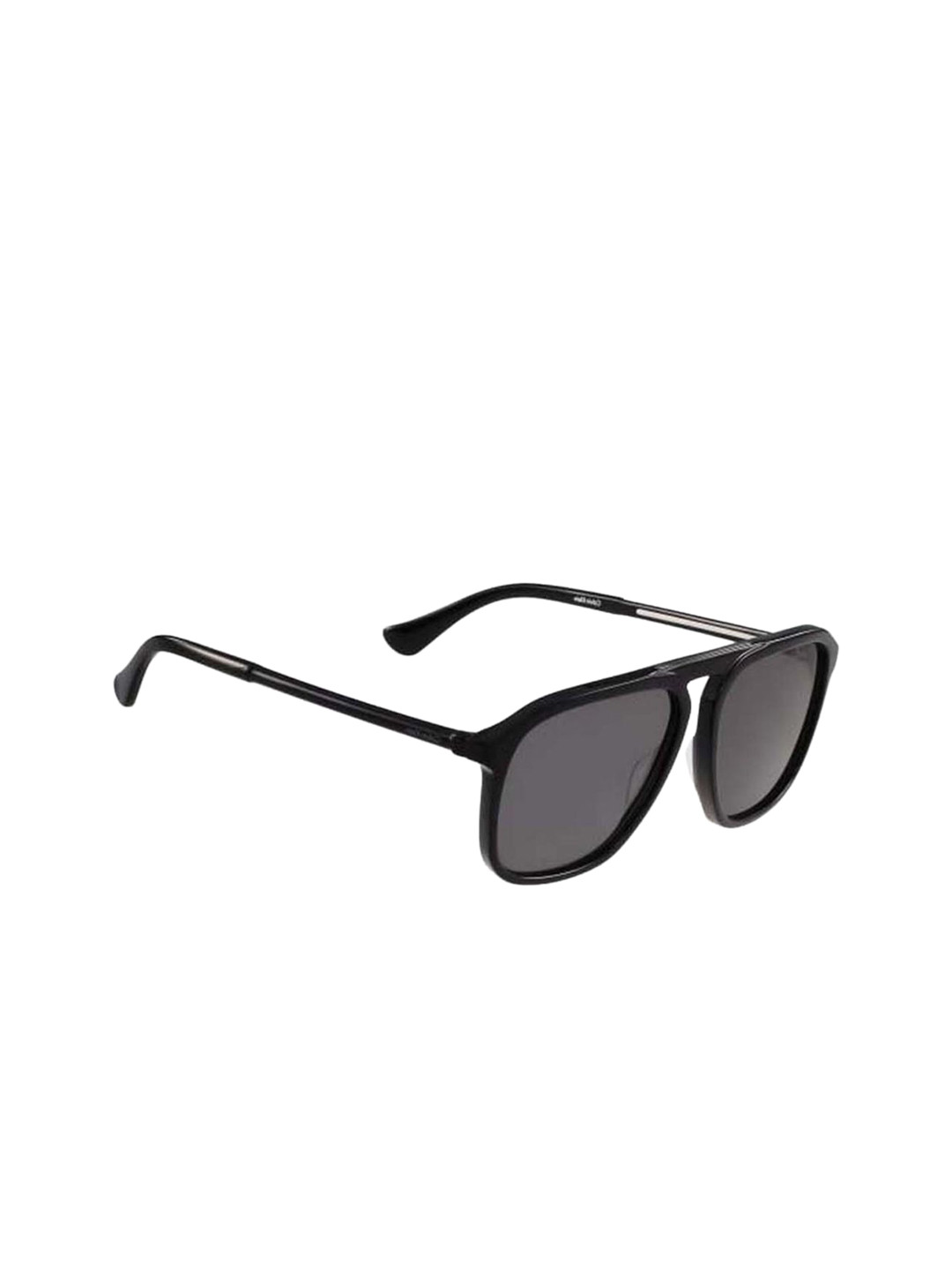 

Calvin Klein Unisex Round Sunglasses with UV Protected Lens, Black