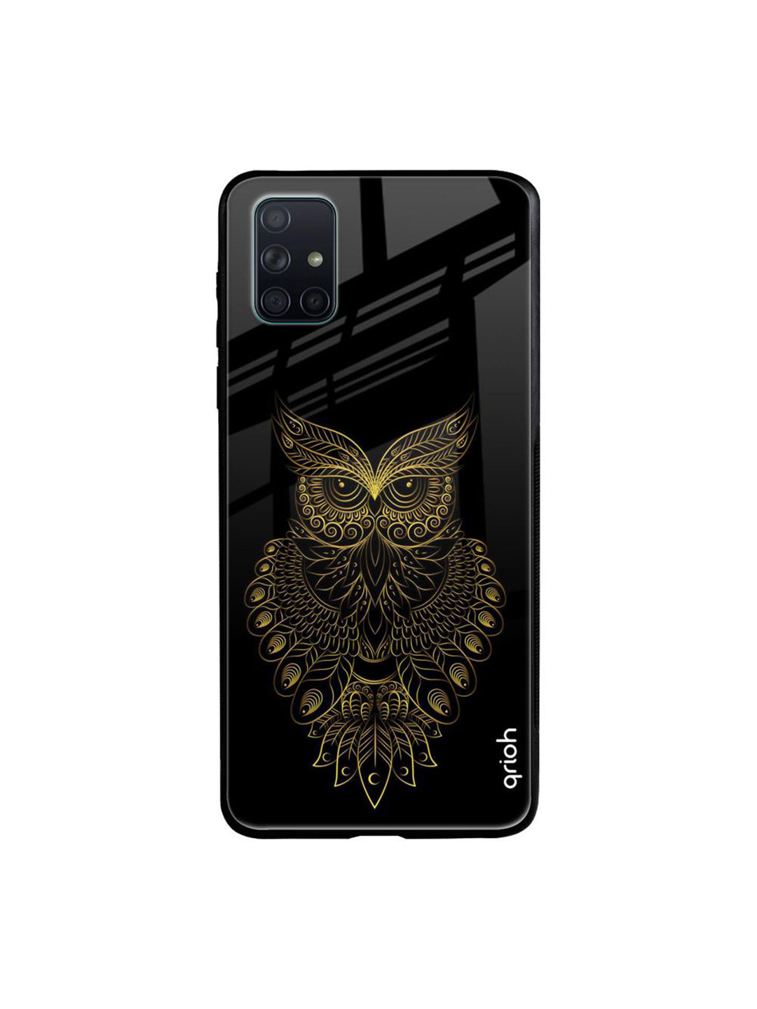 

QRIOH Quirky Printed Samsung Galaxy A71 Back Case Mobile Accessories, Black