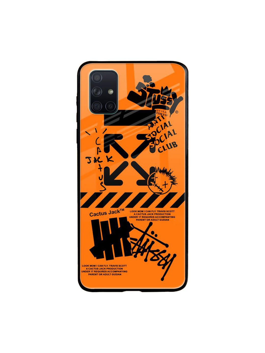 

QRIOH Typography Printed Samsung Galaxy A71 Back Case Mobile Accessories, Orange
