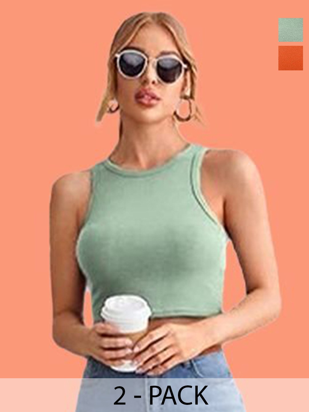 

Mast & Harbour Cotton Crop Top, Multi