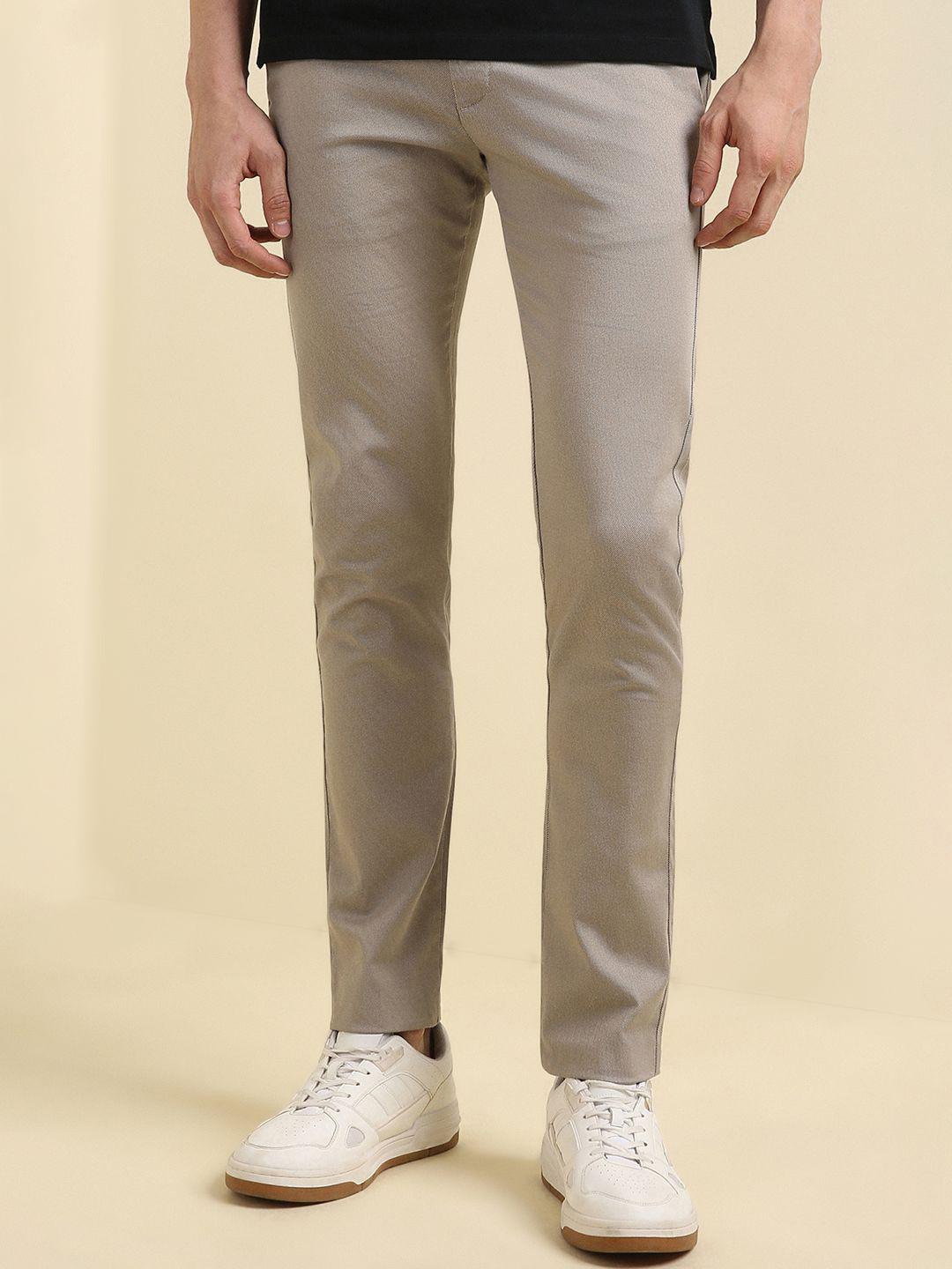 

Allen Solly Men Ultra Slim Fit Trousers, Grey