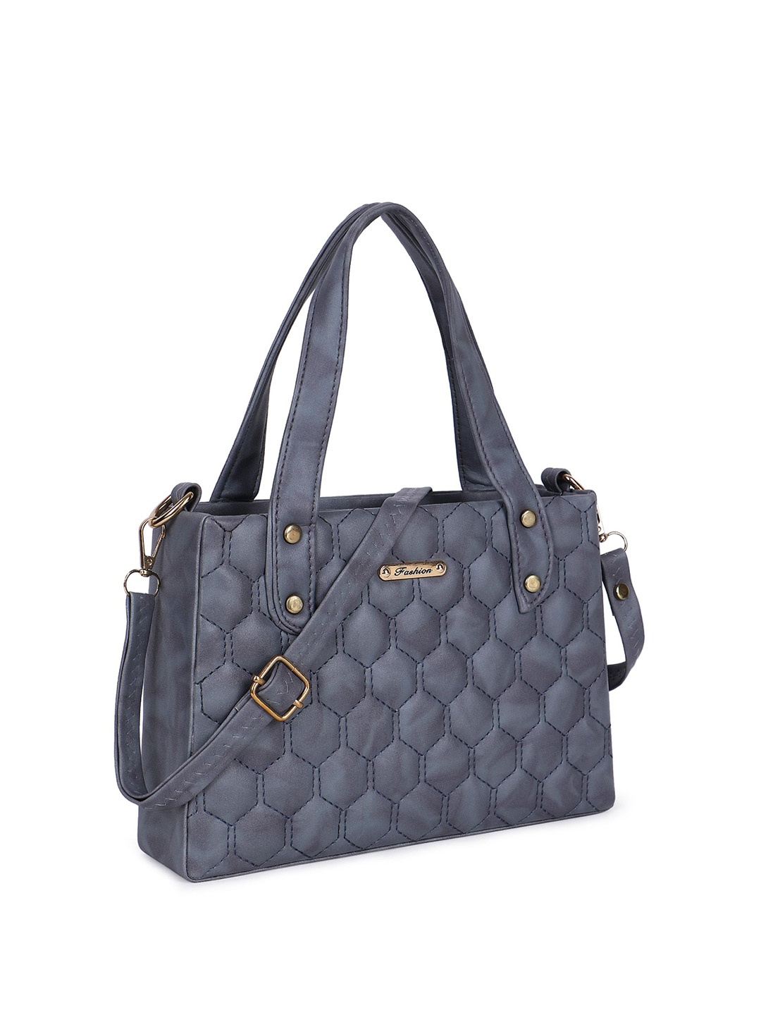 

LADY QUINTON PU Structured Handheld Bag with Quilted, Grey