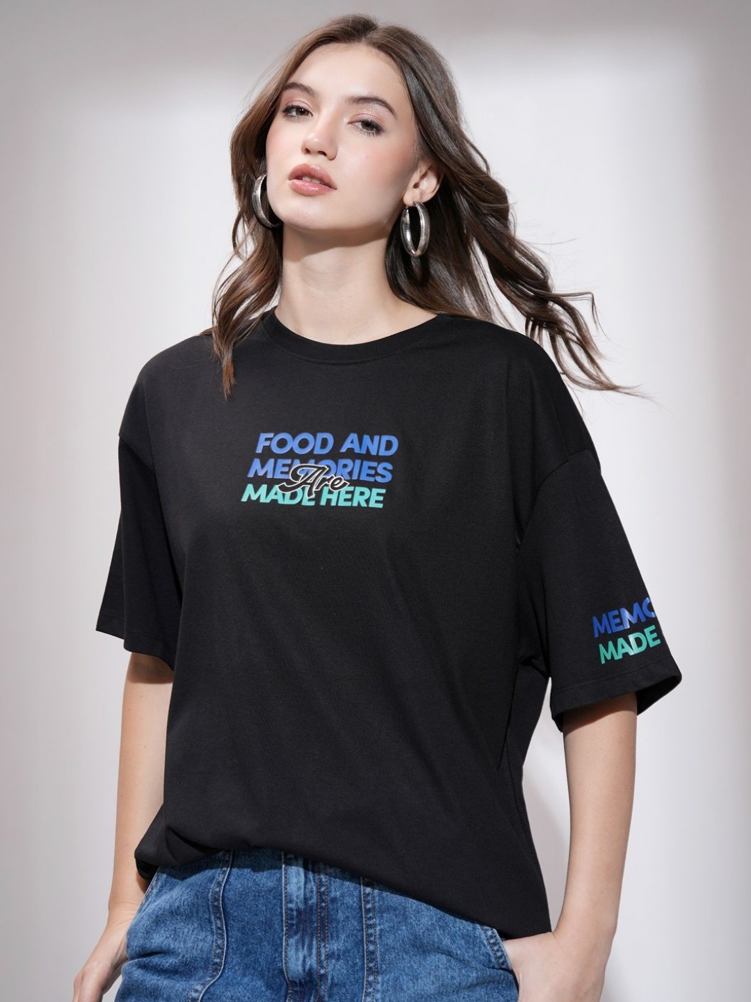 

Street By Tokyo Talkies Women Typography Printed T-shirt, Black