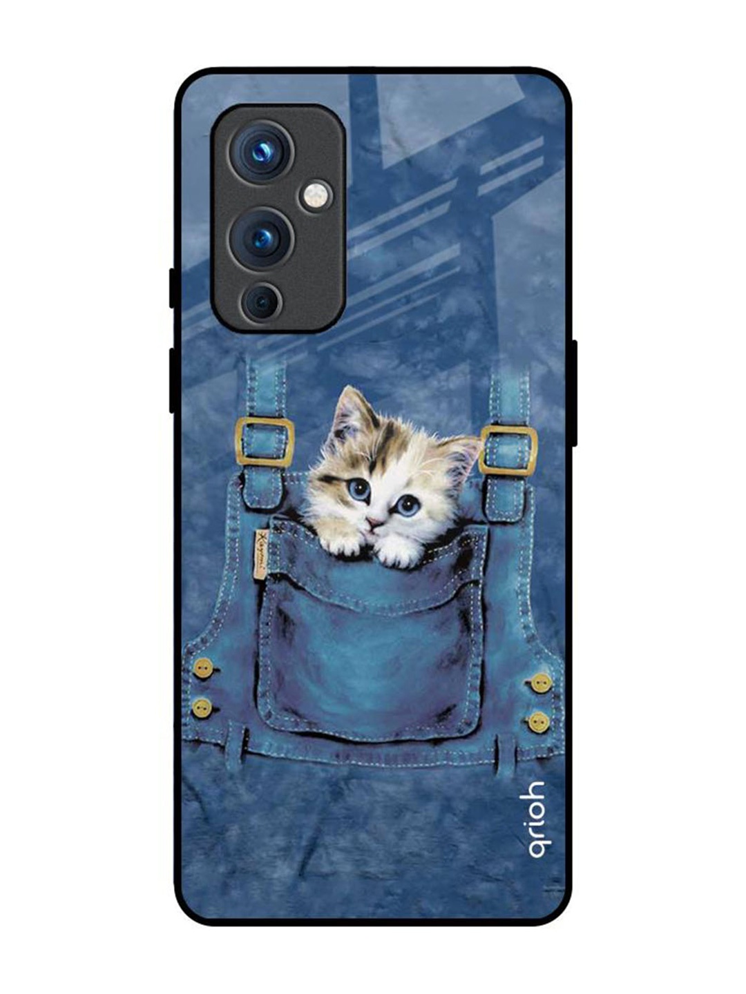 

QRIOH Quirky Printed OnePlus 9 Back Case Mobile Accessories, Blue