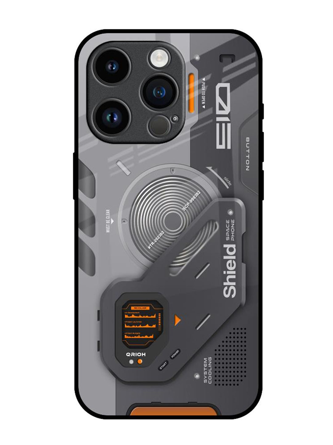 

QRIOH Typography Printed iPhone 14 Pro Back Case Mobile Accessories, Grey