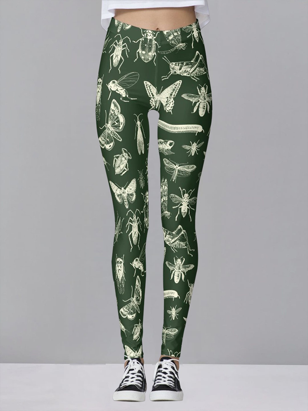 

DTR FASHION Women Printed Jeggings, Green