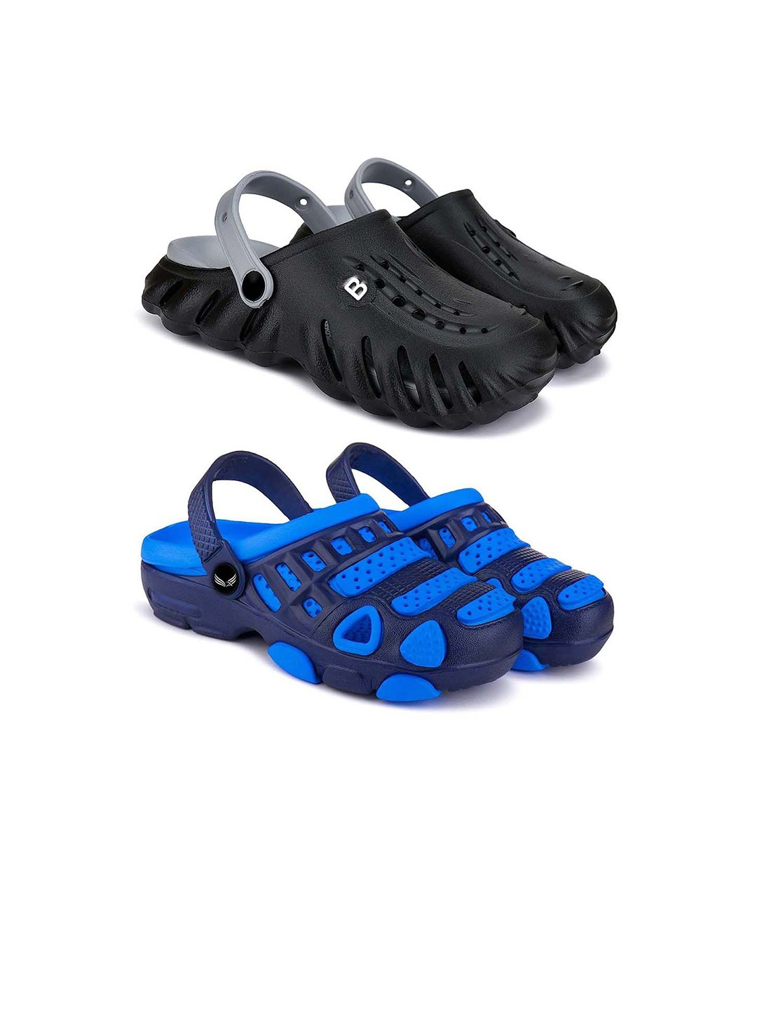 

BERSACHE Boys Pack Of 2 Clogs, Black
