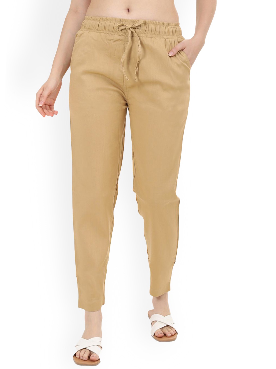 

Fly Birds Women Tailored Trousers, Khaki