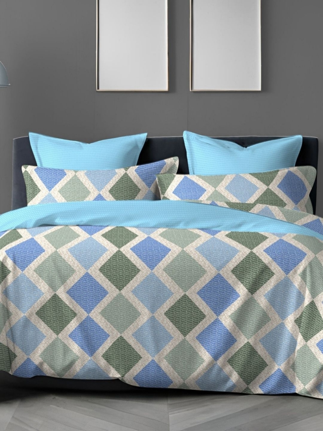 

Sleeping Owls- because your sleep matters Blue 210 TC King Bedsheet Set, Purple