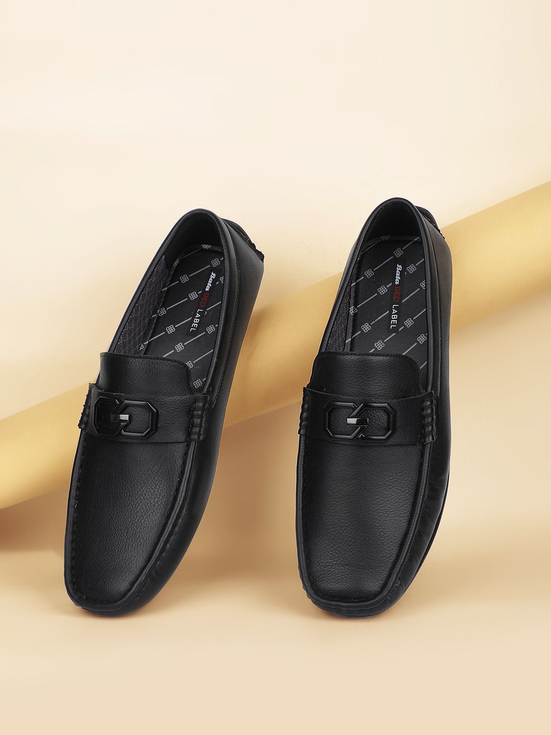

Bata Men PU Loafers, Black