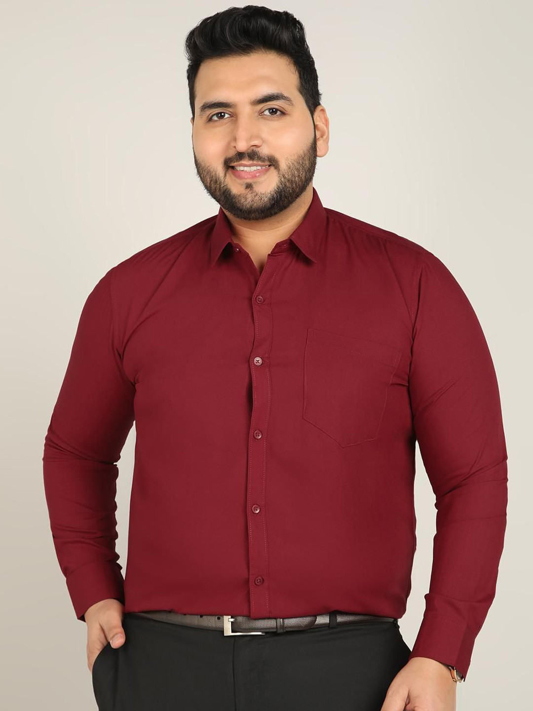 

METRONAUT PLUS Men Classic Opaque Casual Shirt, Maroon