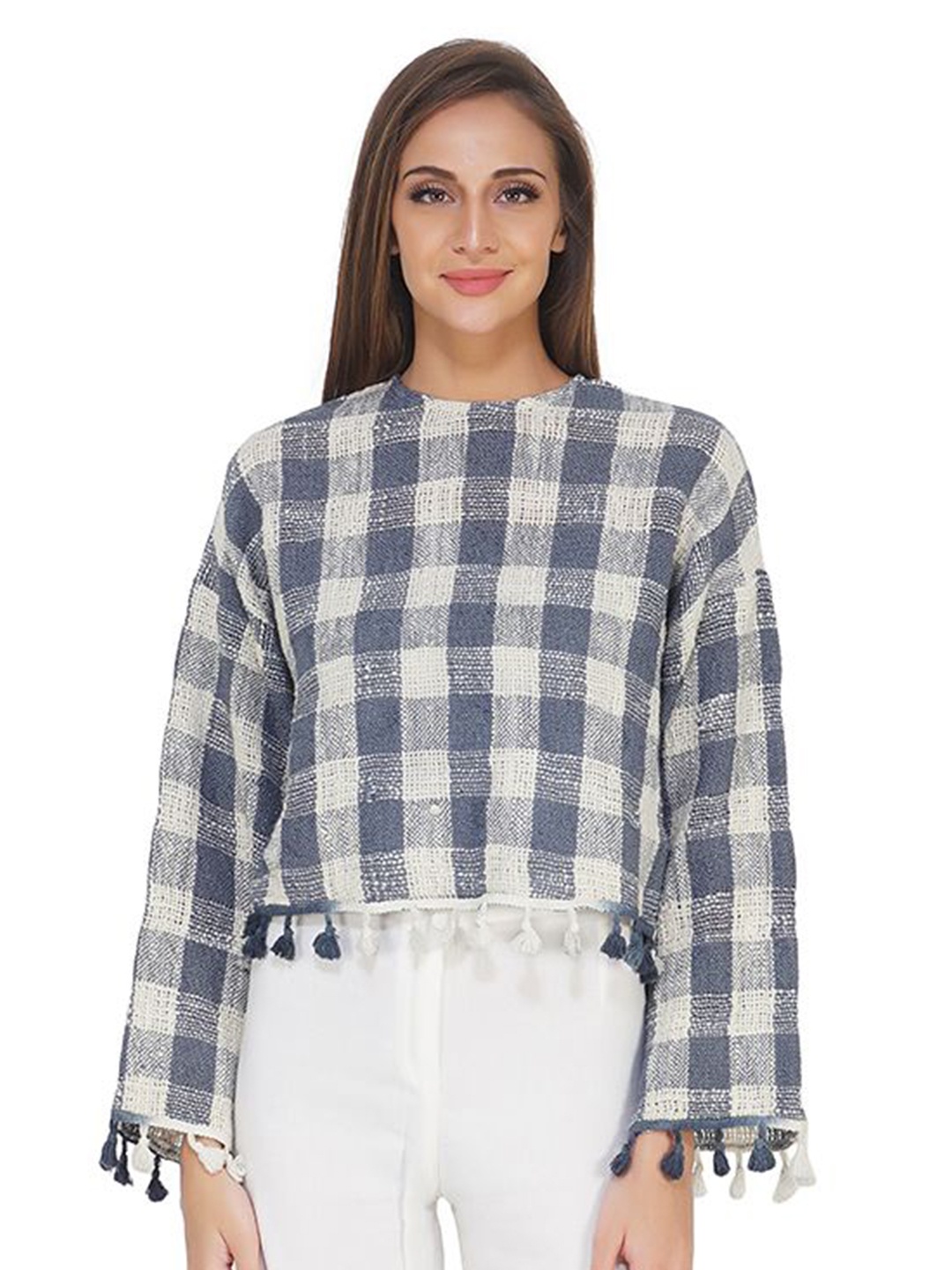 

SZN Striped Flared Sleeve Cotton Top, Multi