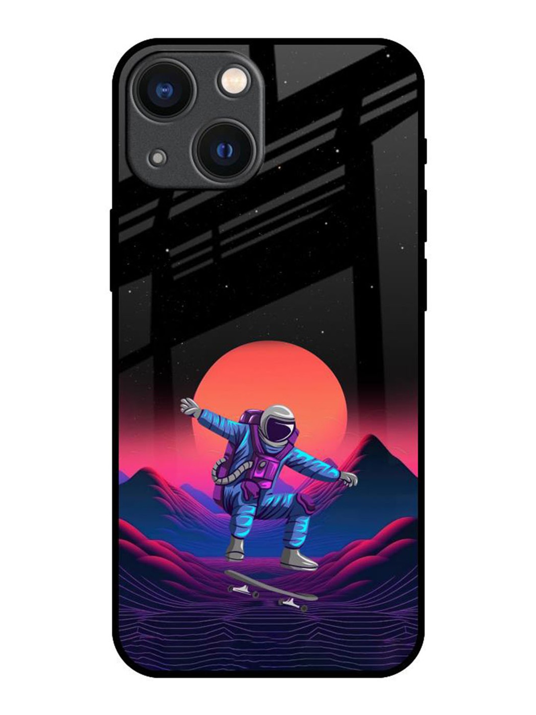 

QRIOH Quirky Printed iPhone 14 Plus Back Case Mobile Accessories, Black