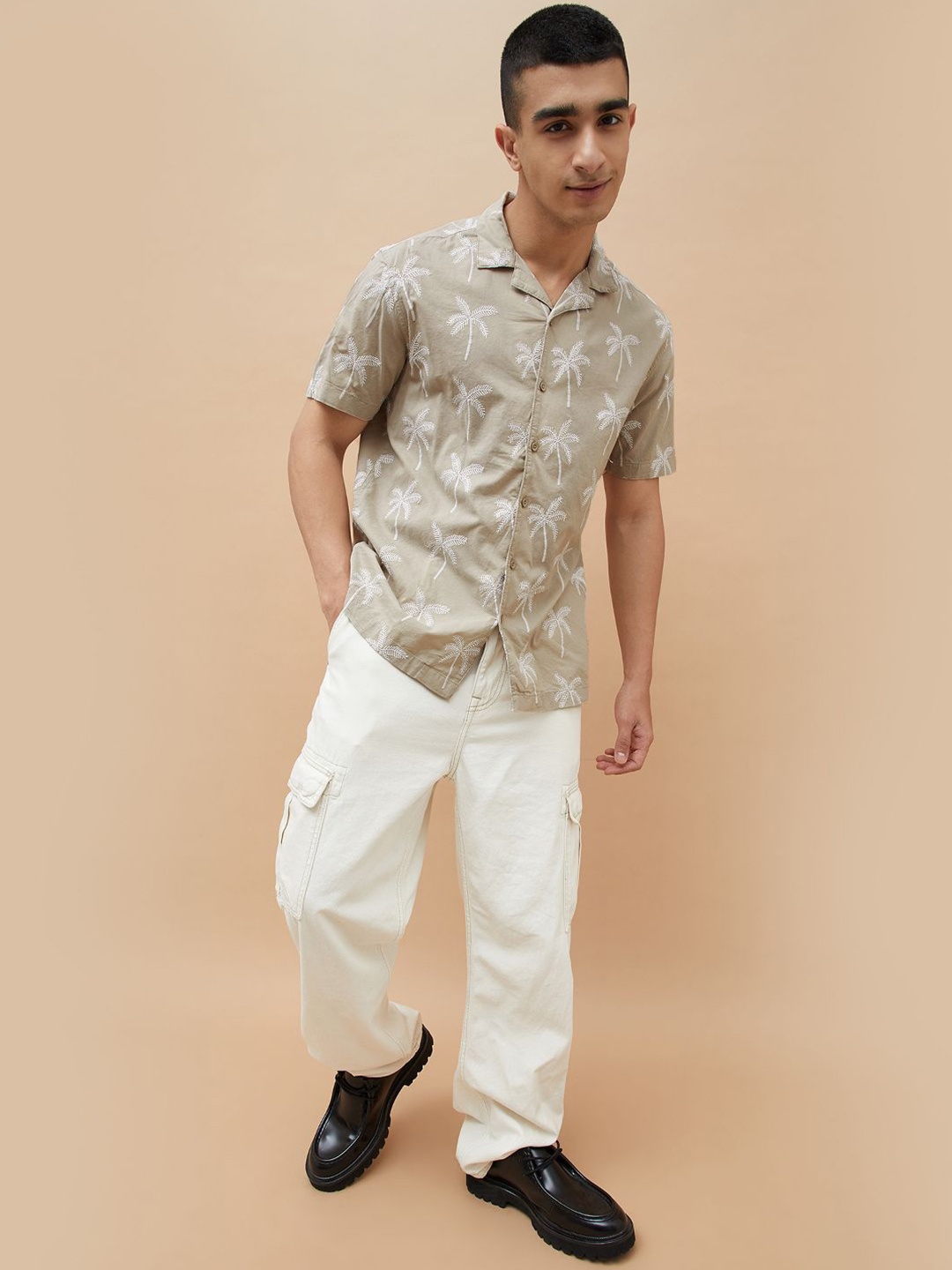 

Fame Forever by Lifestyle Men Opaque Casual Shirt, Beige