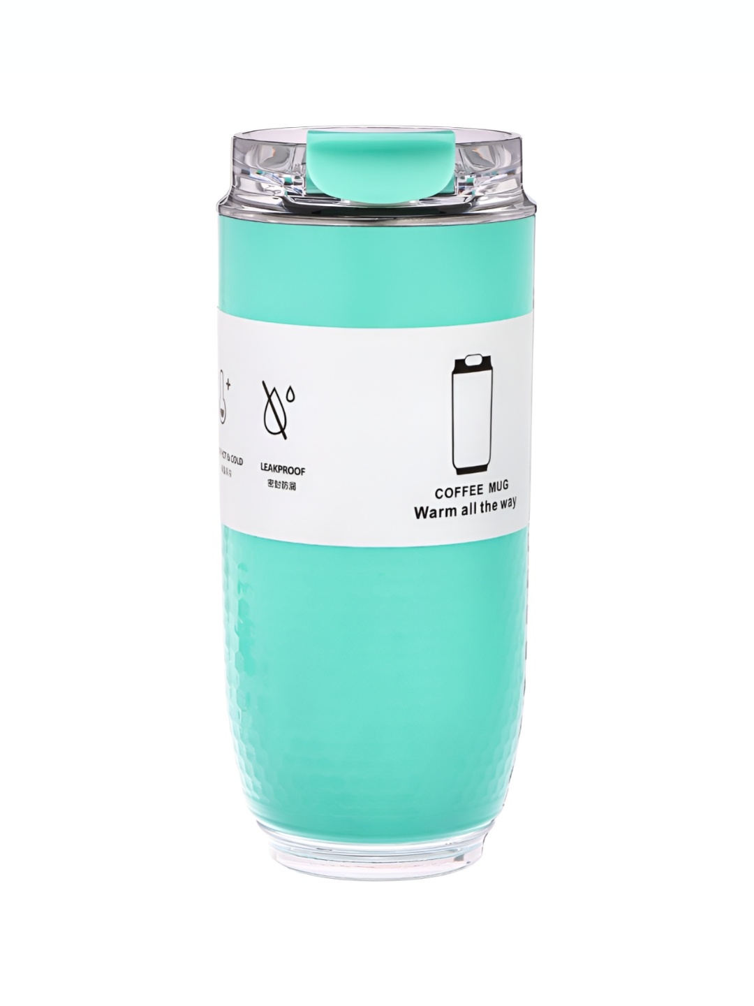 

Baskety Blue & White Printed Stainless Steel Glossy Mug 320ml