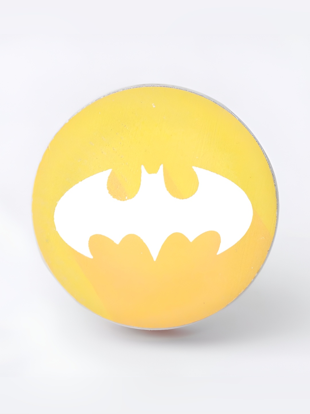 

Pinch of Pretty Yellow & White Wooden Batman Knob