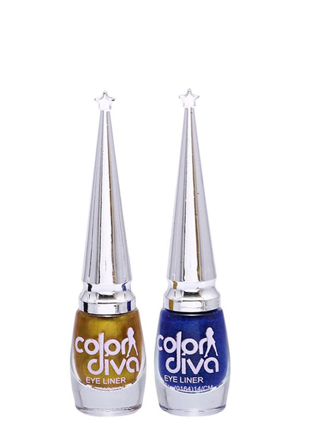 

Color Diva Set Of 2 Water Resistant Long Lasting Liquid Eyeliner - 7 ml Each, Blue
