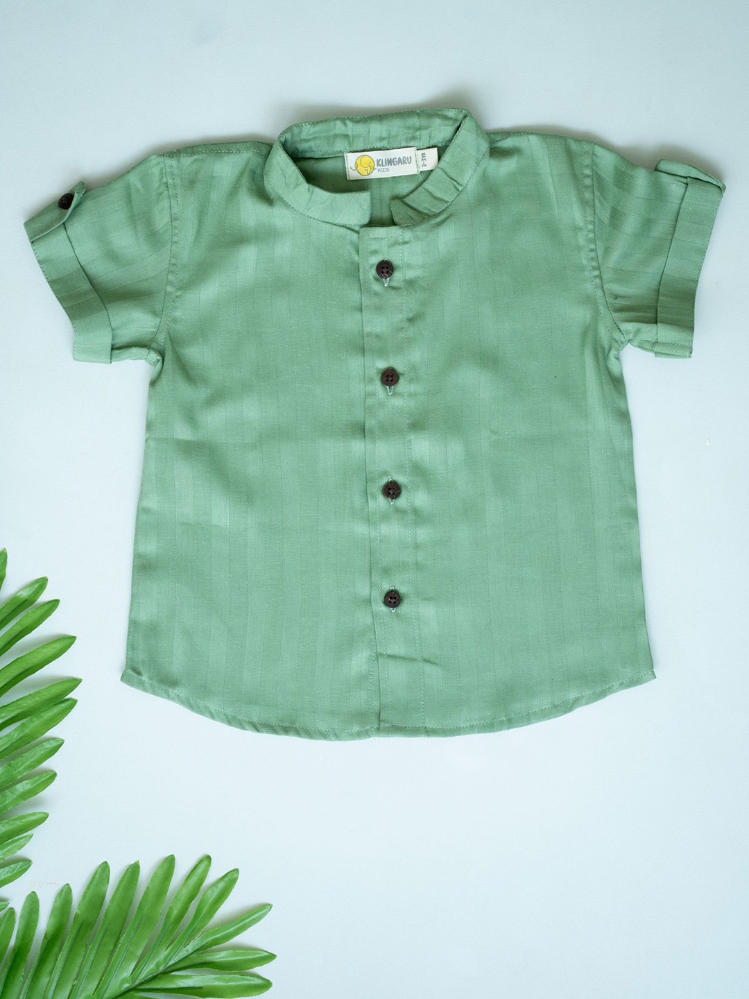 

Klingaru Boys Classic Opaque Checked Casual Shirt, Green