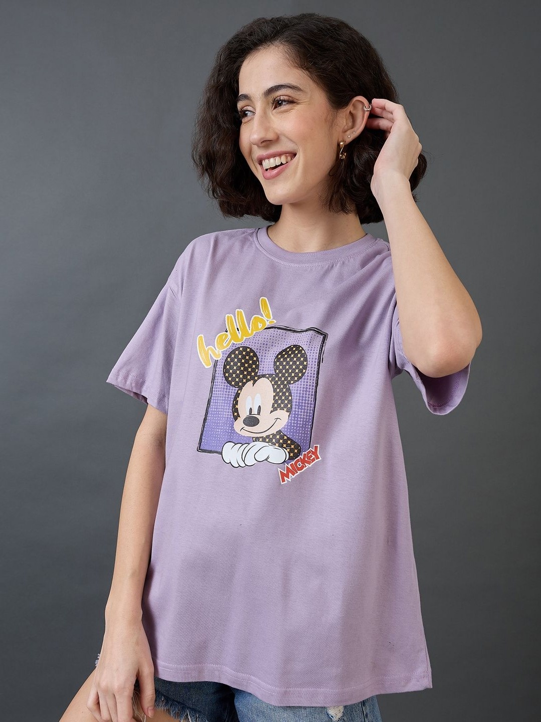 

Kook N Keech Disney Women Printed Pockets T-shirt, Burgundy