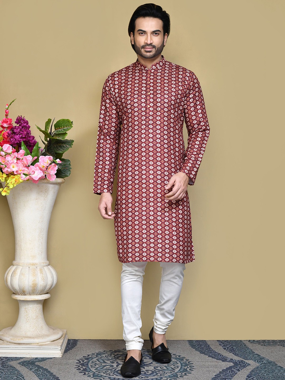 

RANAK Men Regular Kurta with Pyjamas, Multi