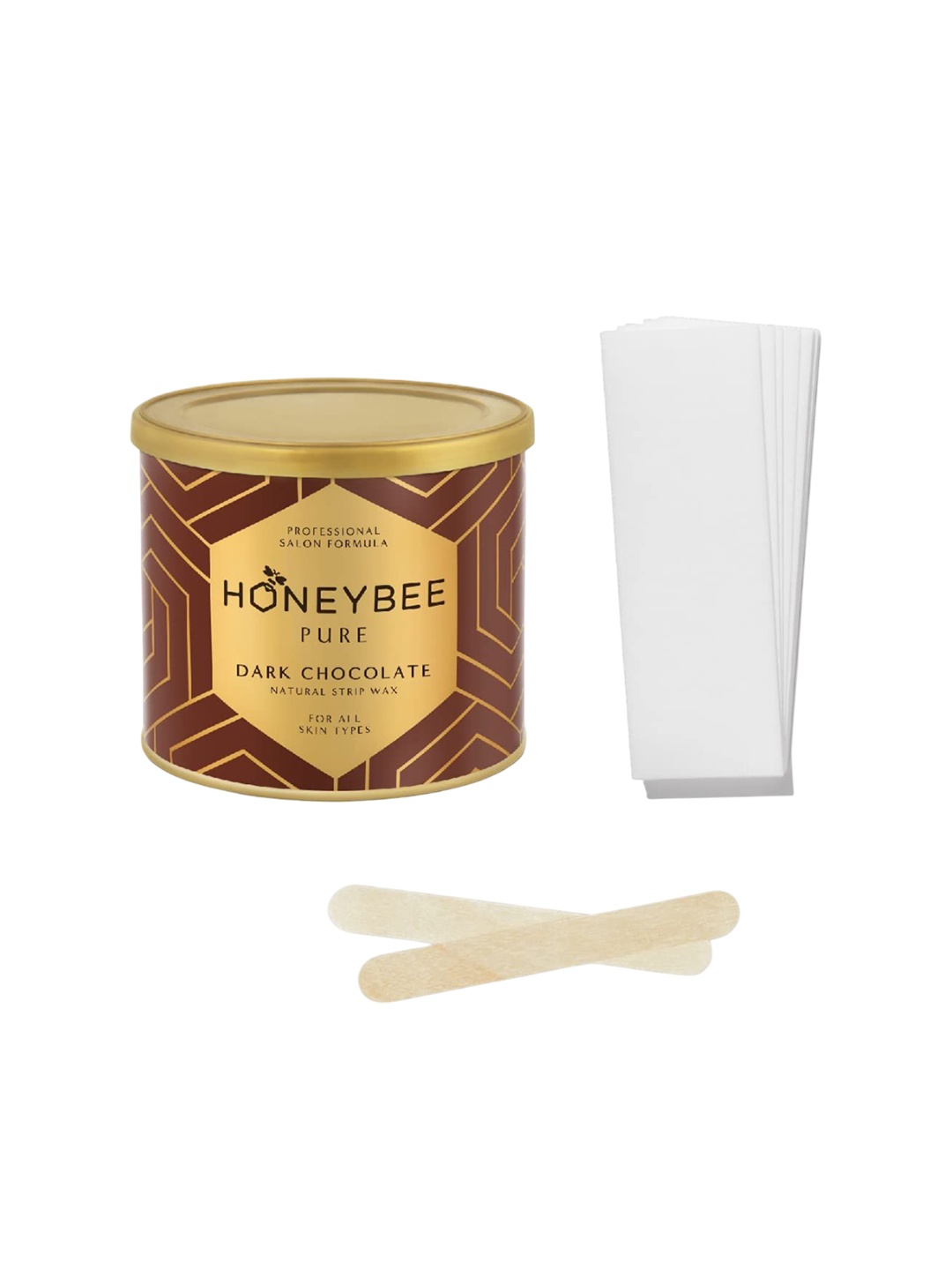 

Honeybee Pure Dark Chocolate Wax Natural Strip Wax - 600 g, Brown