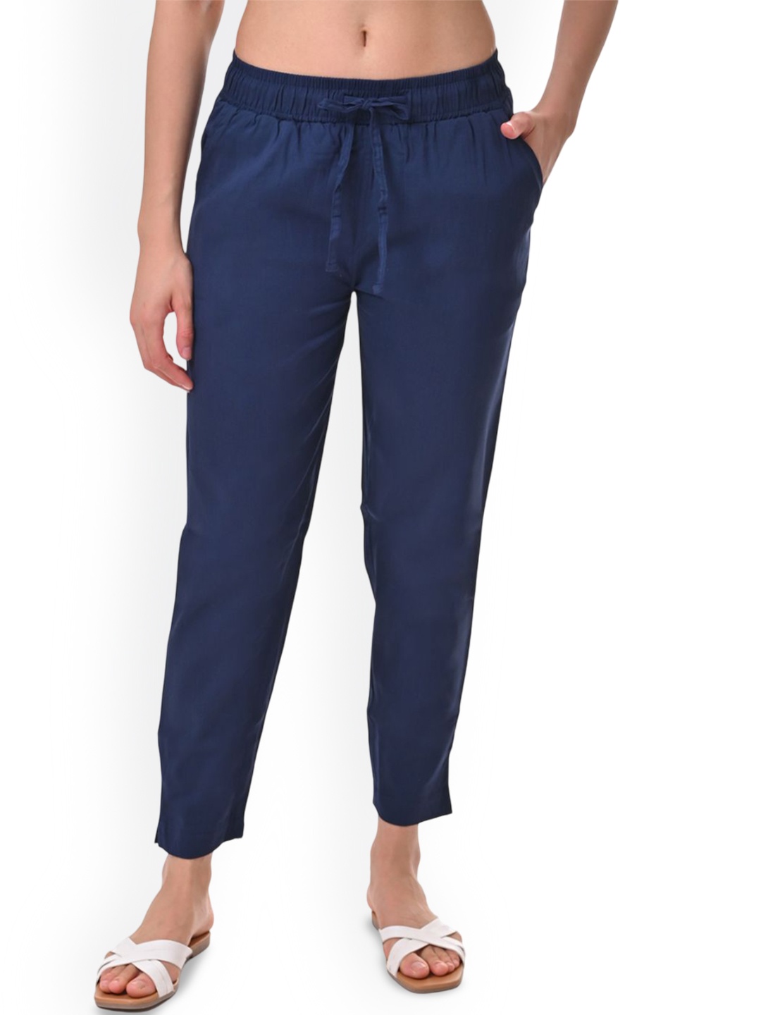 

Fly Birds Women Tailored Trousers, Blue