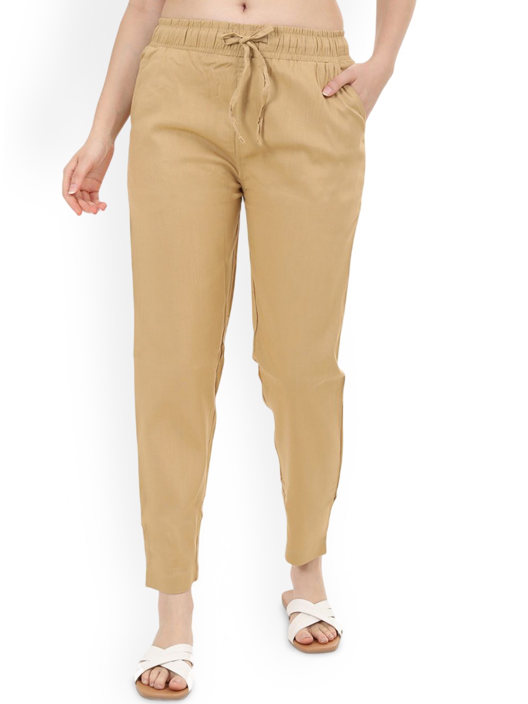 

Fly Birds Women Tailored Trousers, Khaki