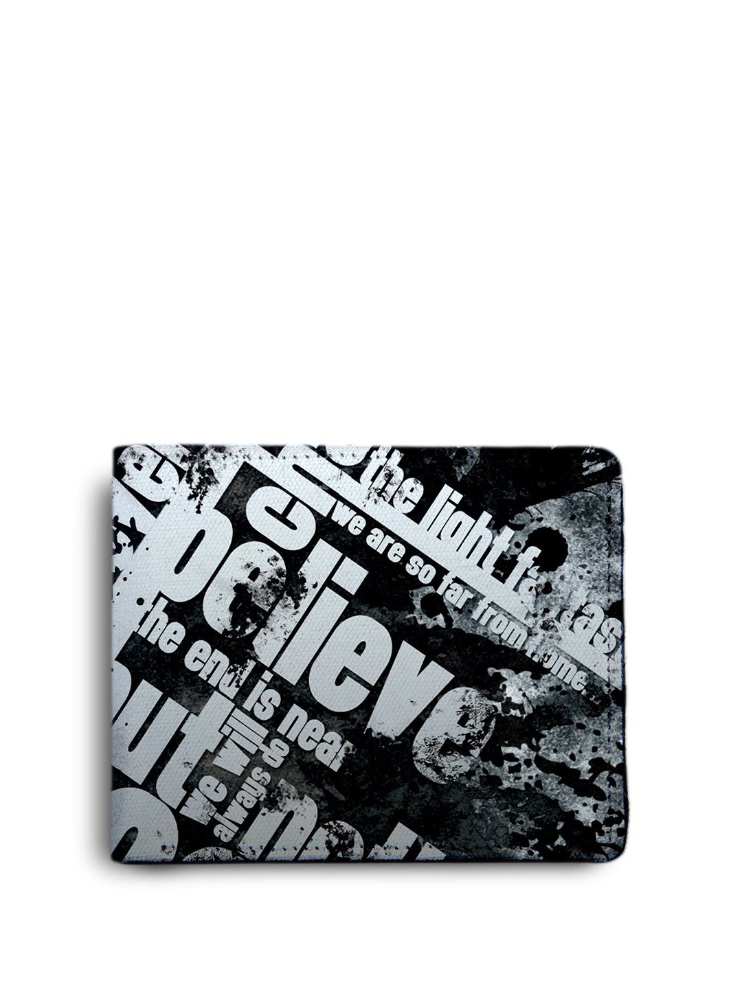 

ShopMantra Men Typography Printed PU Two Fold Wallet, Black