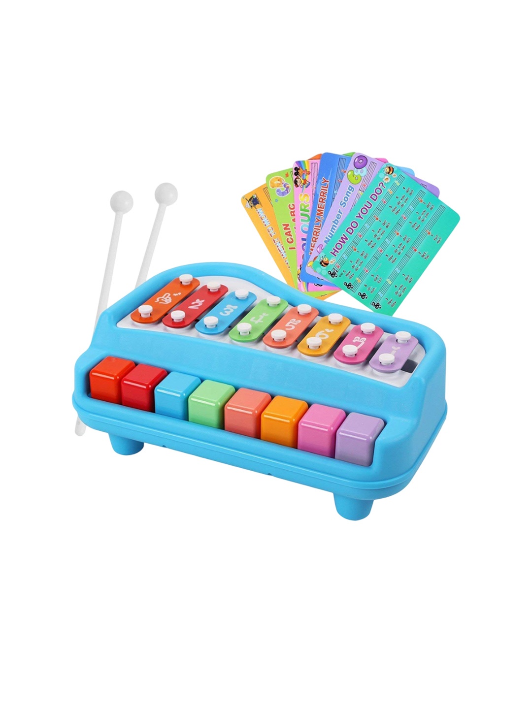 

OPINA 8 Tone Xylophone Learning Toys, Blue