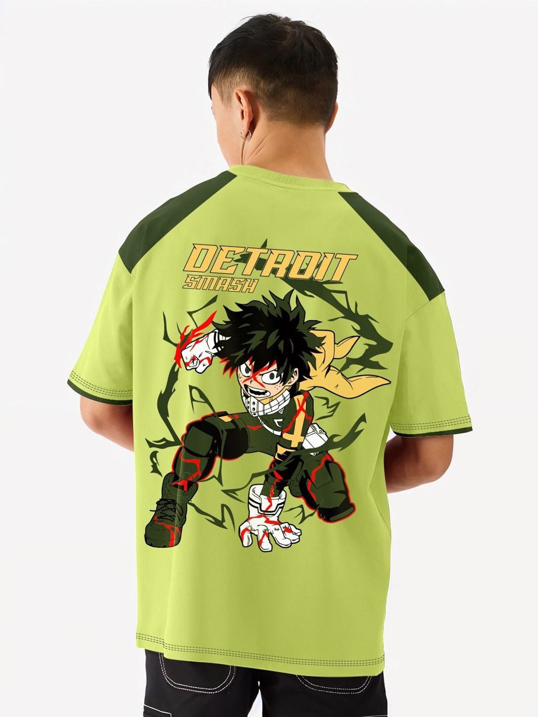 

Crazymonk Men Printed Drop-Shoulder Sleeves T-shirt, Multi